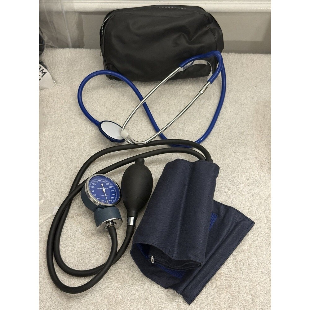 Blood Pressure Cuff & Stethoscope & Carrying Bag Sz 7X4X3